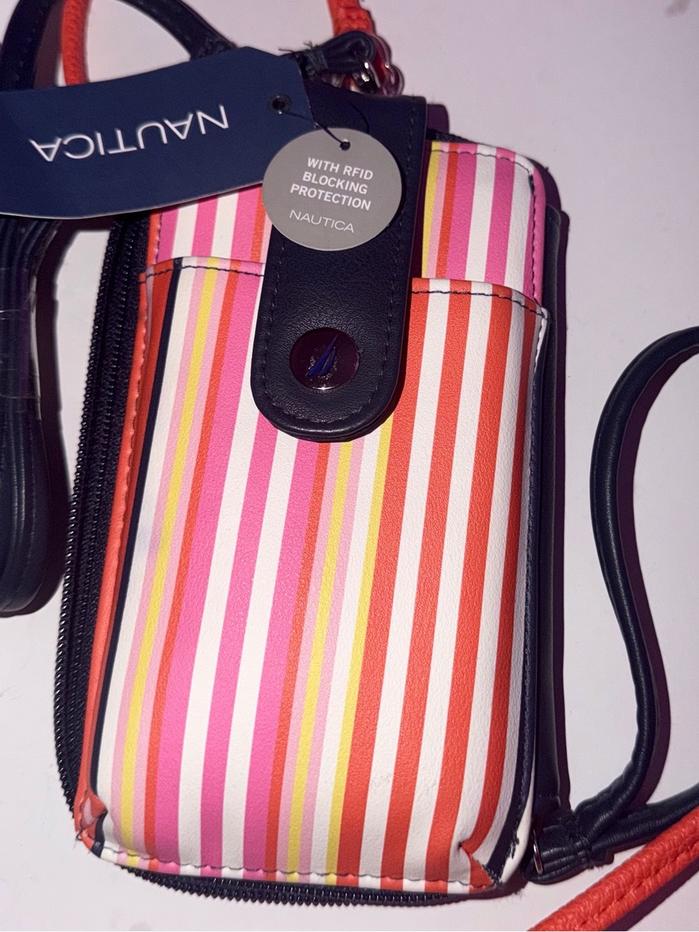 *new* Nautica Striped Crossbody Phone/Wallet Bag - Picture 5 of 10